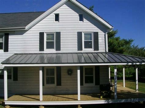 metal roof transition to porch